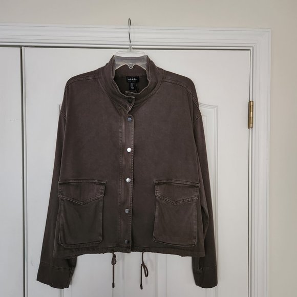 Nolan Miller NY Women’s Zip Front Stand Collar Front Pockets Jacket Olive Grn XL - Picture 14 of 14